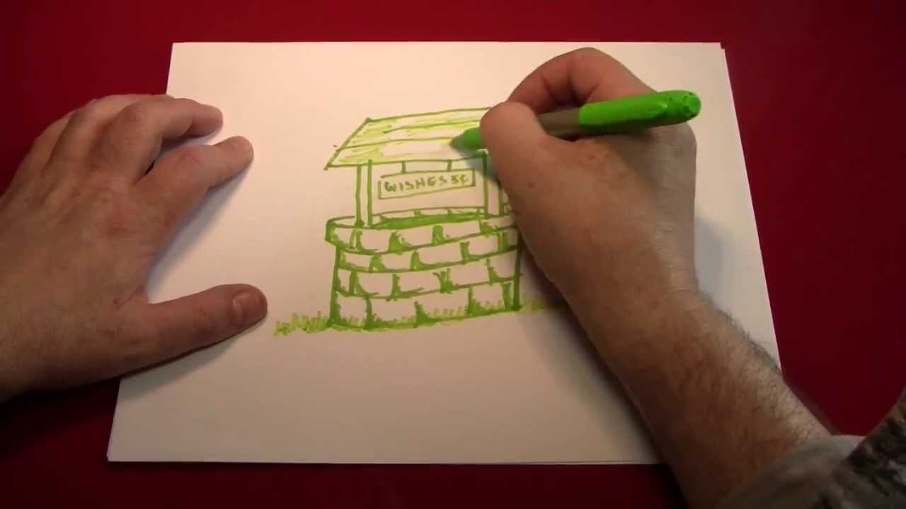 1280x720 Doodling (Drawing A Wishing Well)