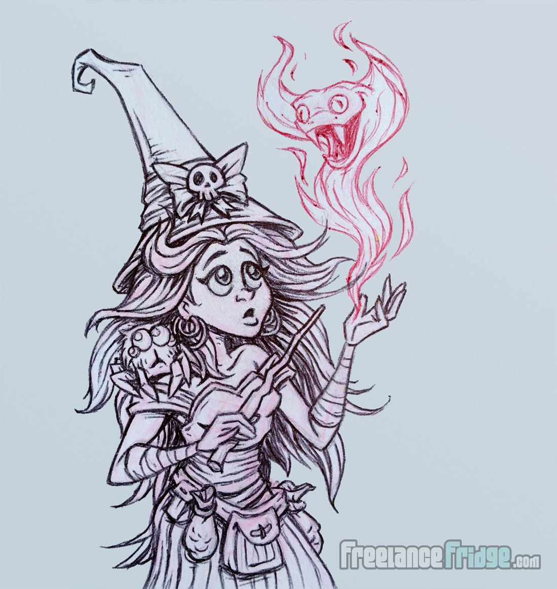 1100x1163 Cute Witch Sketch Freelance Fridge Illustration Amp Character Design