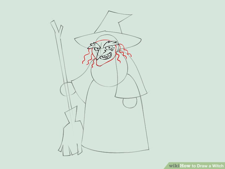 728x546 How To Draw A Witch (With Pictures)
