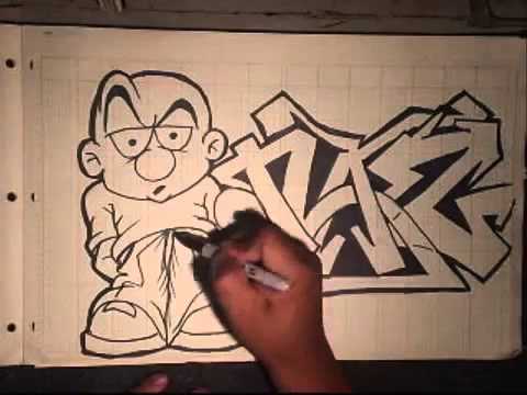 480x360 How To Draw Graffiti (Naz) By Wizard