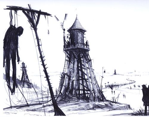 500x393 Wizards Pencil Drawing 3 Ian Miller Ralph Bakshi