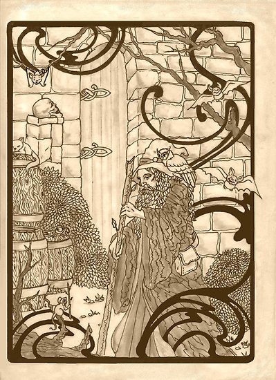 399x550 Ink Amp Pencil Drawing Inspired By Endor The Wizard By John R