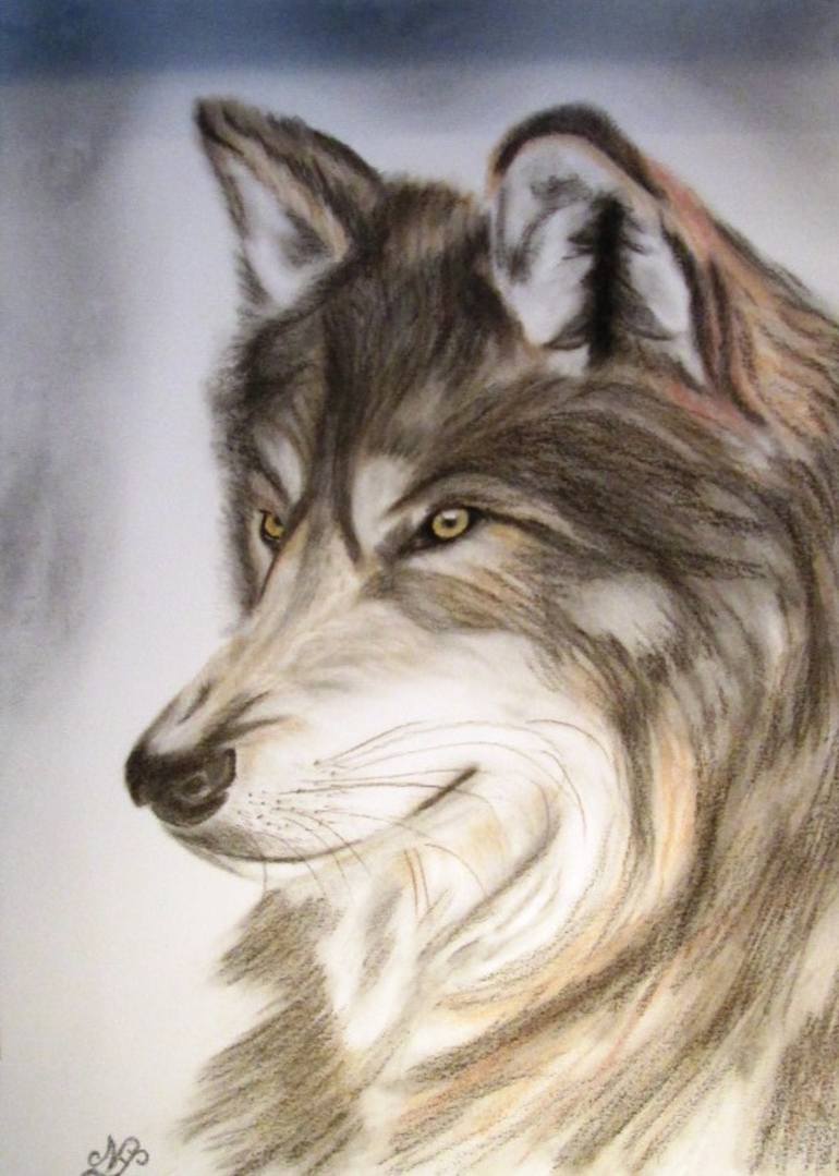 770x1079 Saatchi Art Wolf Drawing By Abstract Fantasy Paintings