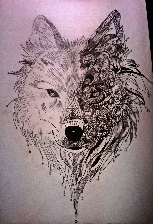610x889 Art Draw Drawing Mandala 2582769.jpg Wolf