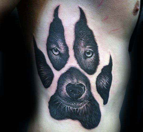 600x554 50 Wolf Paw Tattoo Designs For Men
