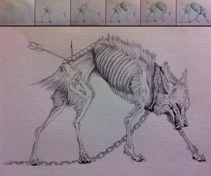 730x607 Amazing Collection Of Wolf Drawingdrawings Design Trends