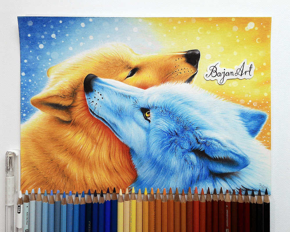 998x800 Love Wolves Drawing By Bajan On @