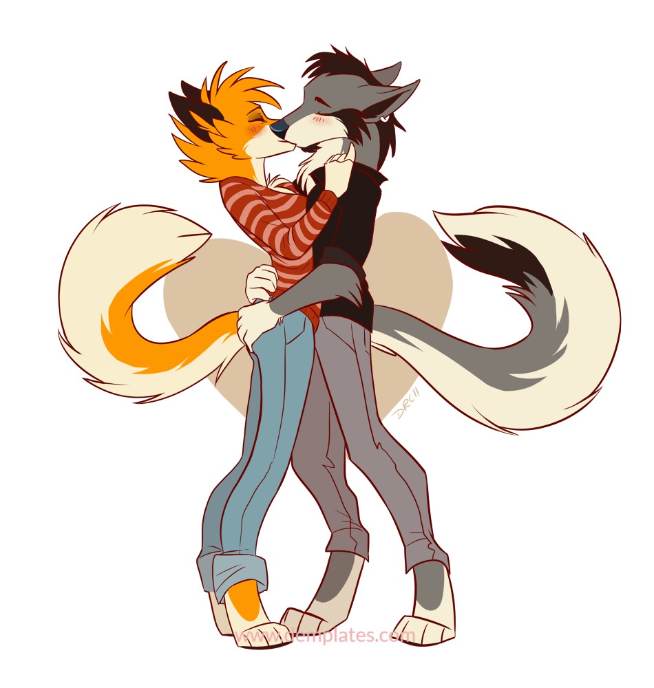 950x1000 Wolf Love Drawings