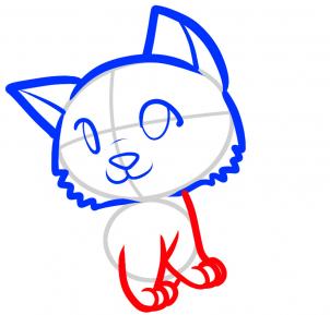 302x289 How To Draw How To Draw Wolves For Kids