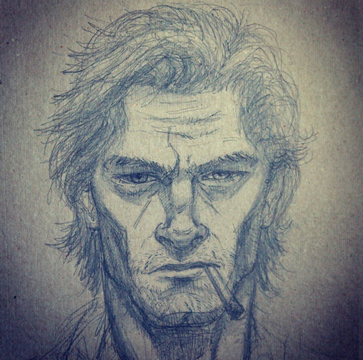 1440x1427 Bigby Wolf Drawing The Wolf Among Us Wolf