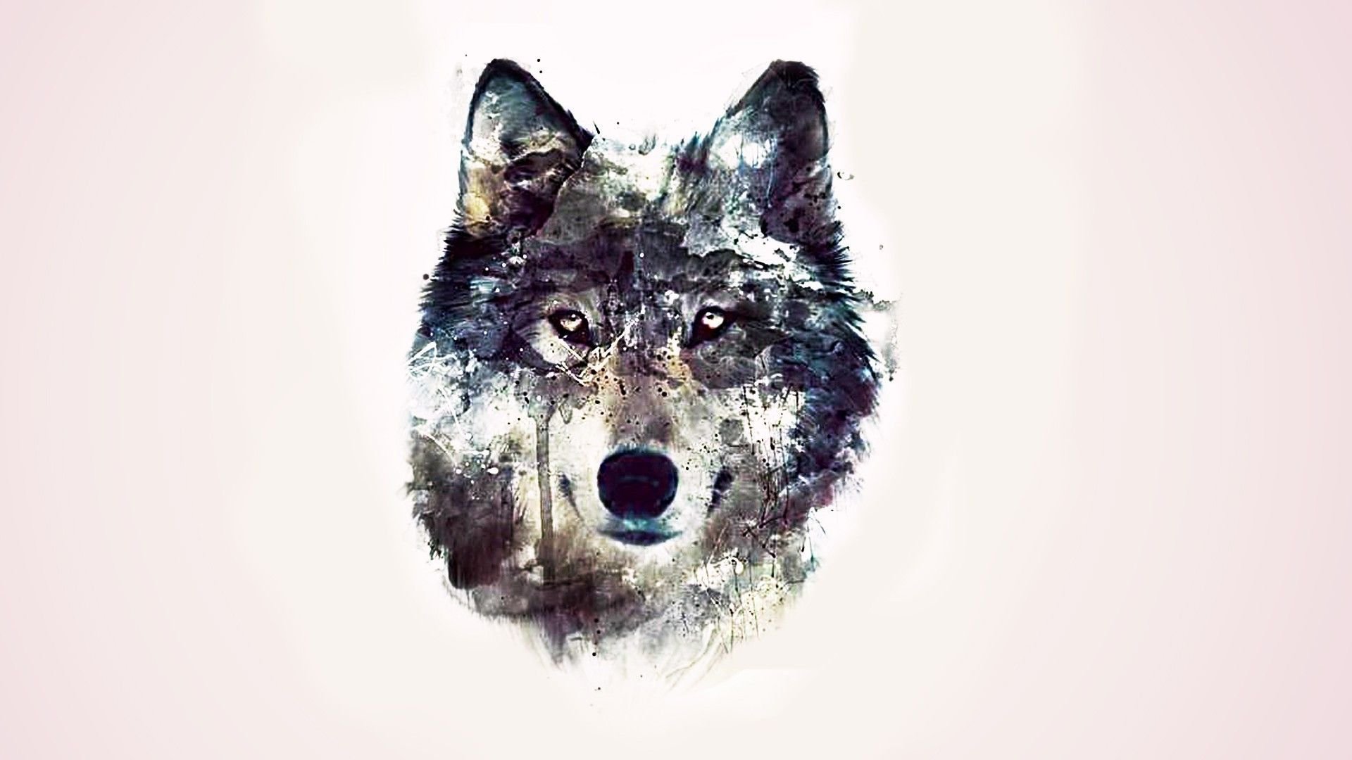 1920x1080 Wolf Drawing