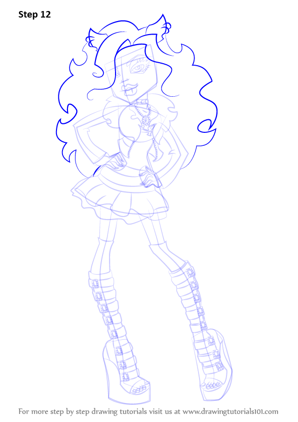 596x842 Step By Step How To Draw Clawdeen Wolf From Monster High