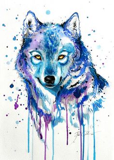 236x330 Watercolour Wolf Via Tumblr We Heart It Painting