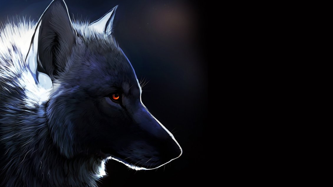 1130x635 Black Wolf Drawing