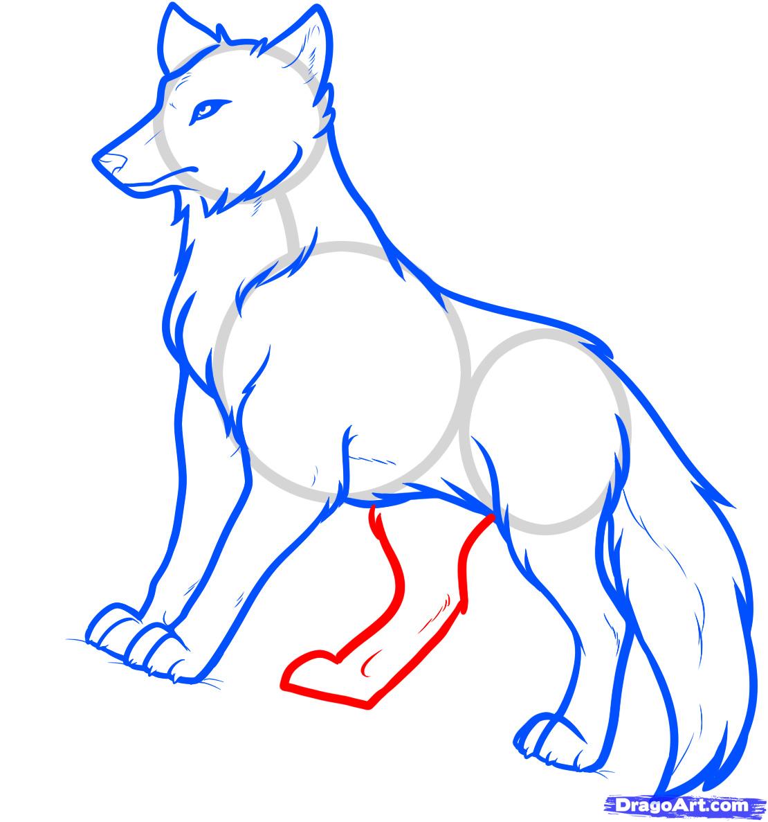 1110x1187 How To Draw Anime Wolves Anime Wolves Step By Step Anime Animals