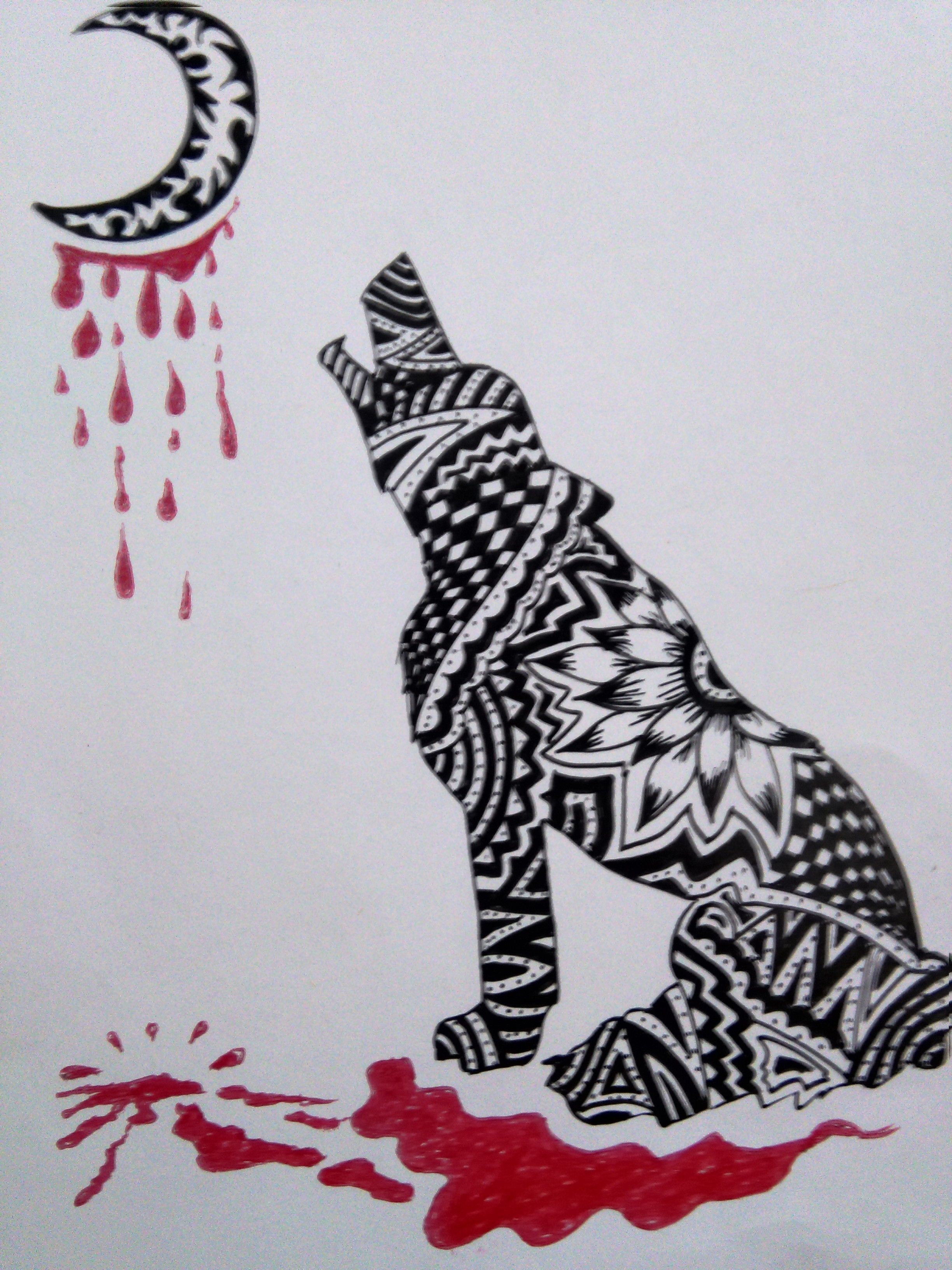 2448x3264 Lonely Wolf Easy Drawing Drawing By Ramos Easy