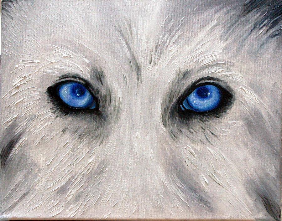 900x706 Wolf Eyes Painting By Leah Saulnier The Painting Maniac