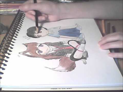 480x360 Wolf Girl Speed Draw