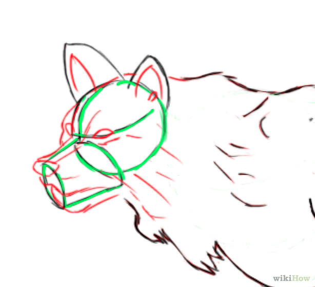 614x560 How To Draw A Running Wolf 7 Steps (With Pictures)