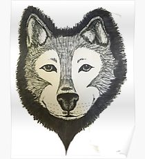 210x230 Wolf Howl Drawing Posters Redbubble