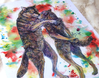 340x270 Hug Wolf Etsy
