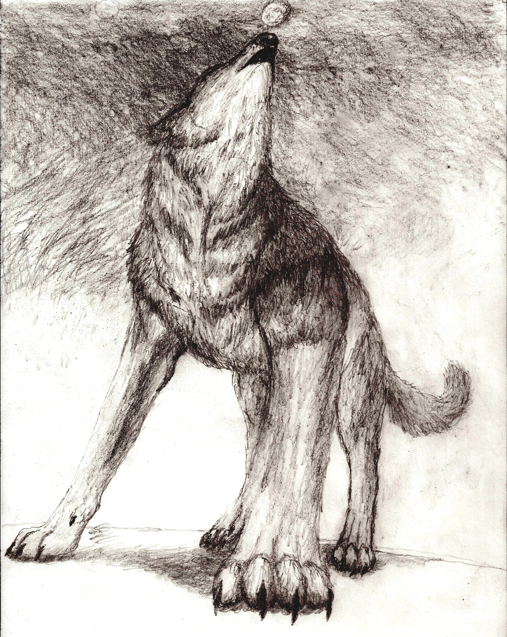 1700x2137 Wolf Moon Rock Silhouette Howling Hd Desktop Wallpapers Picture