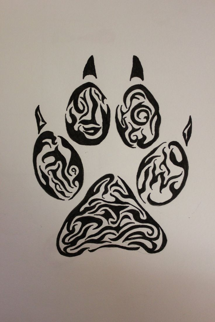 Wolf Paw Print Drawing at GetDrawings | Free download