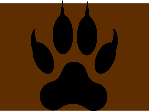 600x450 Wolf Paw Print Clip Art