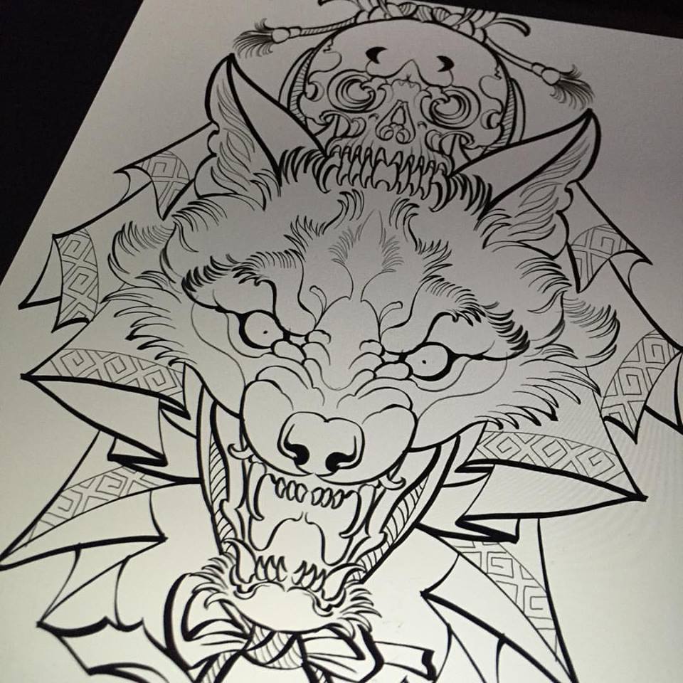 Wolf Skull Drawing at GetDrawings | Free download