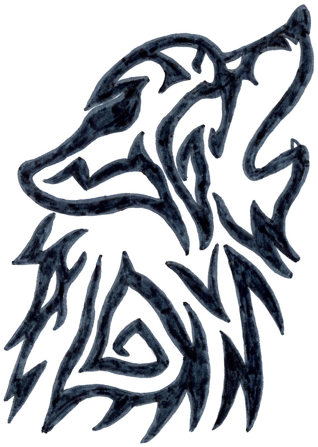 1056x1484 Tribal Wolf