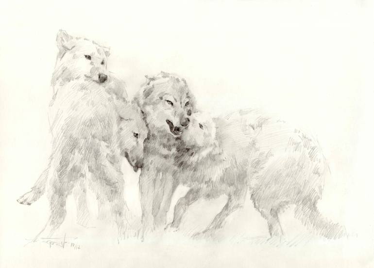 770x553 Saatchi Art Wolfs Drawing By Vera Bondare