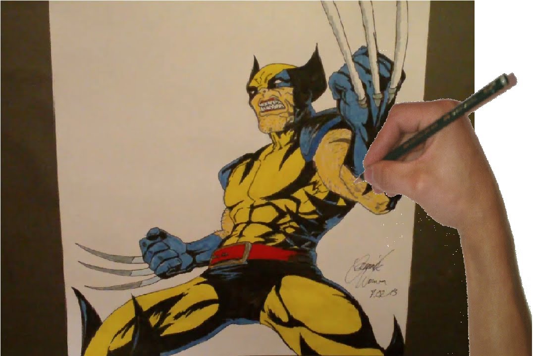 1076x720 Speed Drawing Wolverine