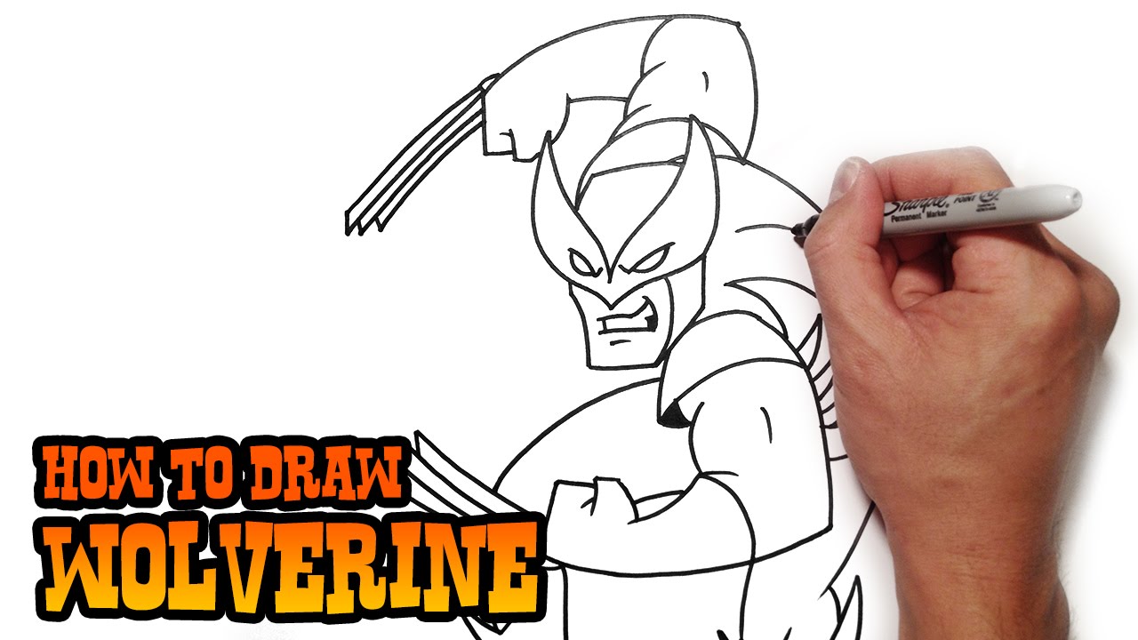 1280x720 How To Draw Wolverine Step By Step Video Lesson