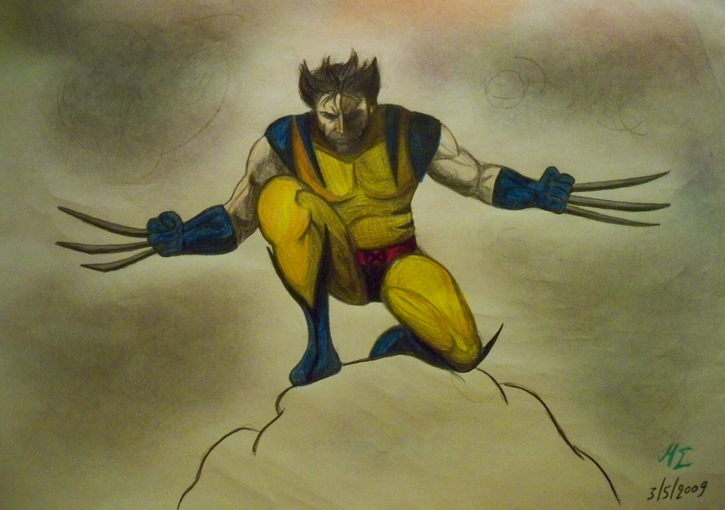 1024x721 Wolverine Pencil Drawing An Attempt To Draw My Favourite