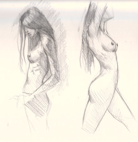 450x461 Drawing Woman Body