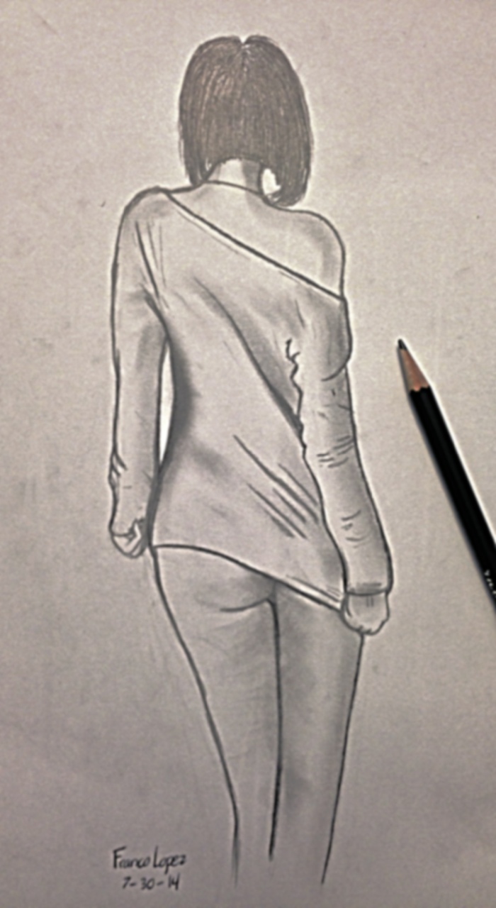 Easy female body sketch - werycomputers