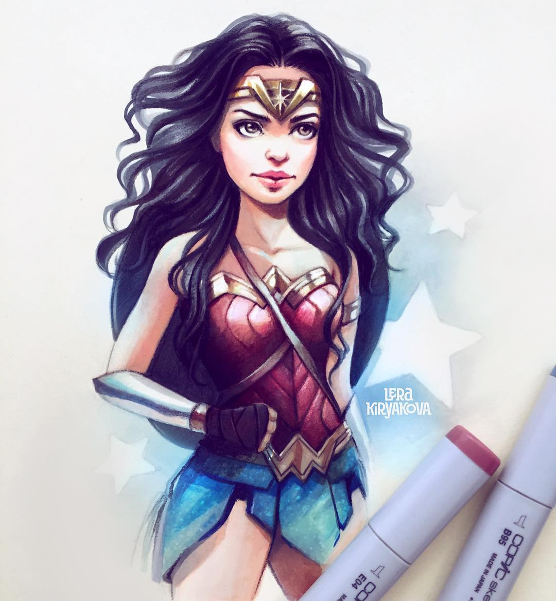 1080x1169 Wonder Woman Drawing By Lera Kiryakova