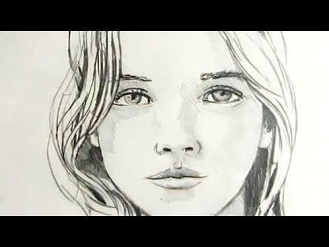 480x360 How To Draw A Female Face Time Lapse