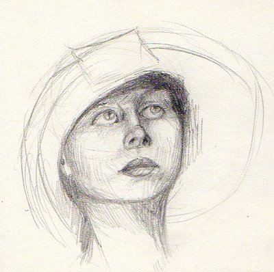 400x398 Daily Sketch 13 Woman Looking Up Nightengail Art