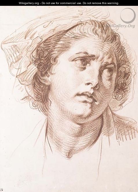 477x660 The Head Of A Woman Looking Up To The Right