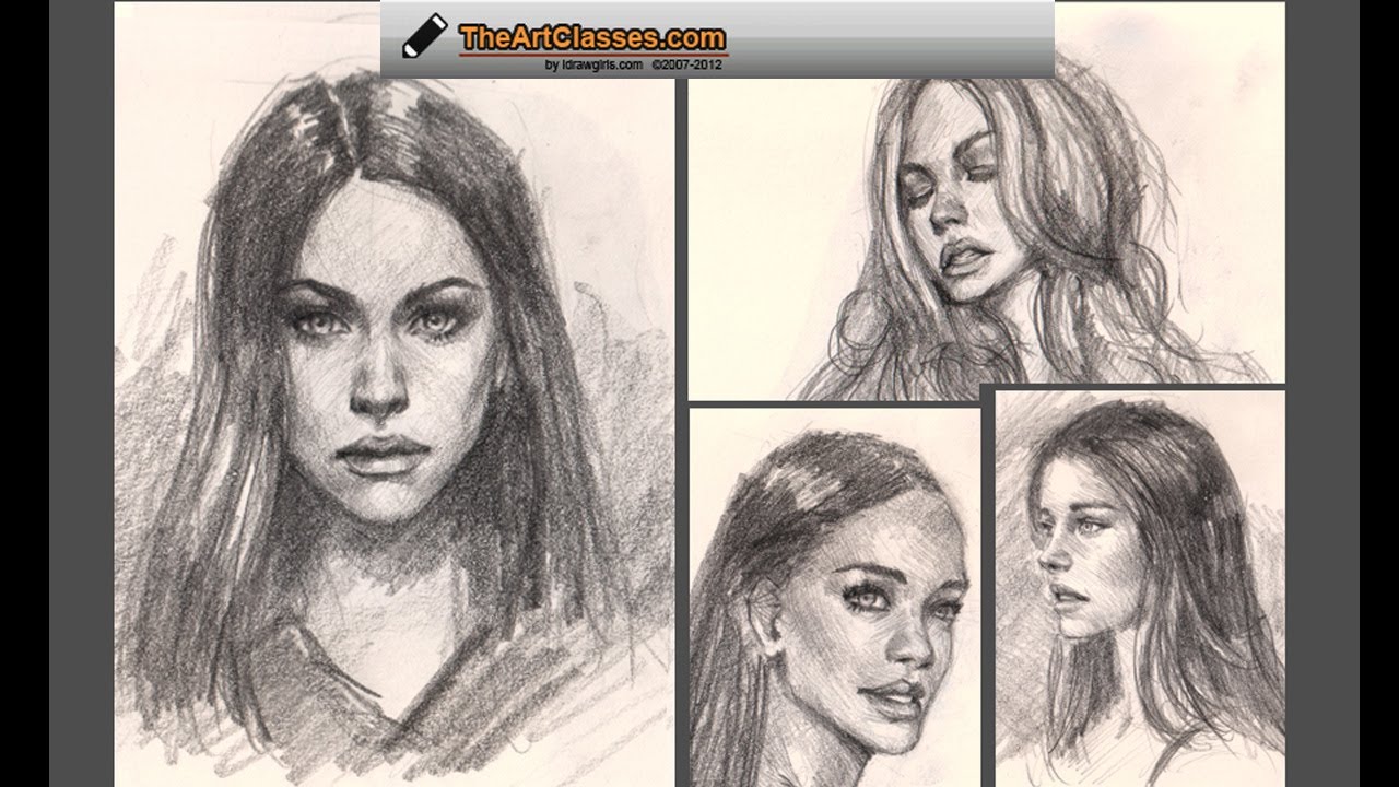 1280x720 Drawing Essential Female Portraits Premium Tutorial Preview