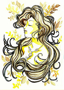 215x300 Woman Profile Drawings