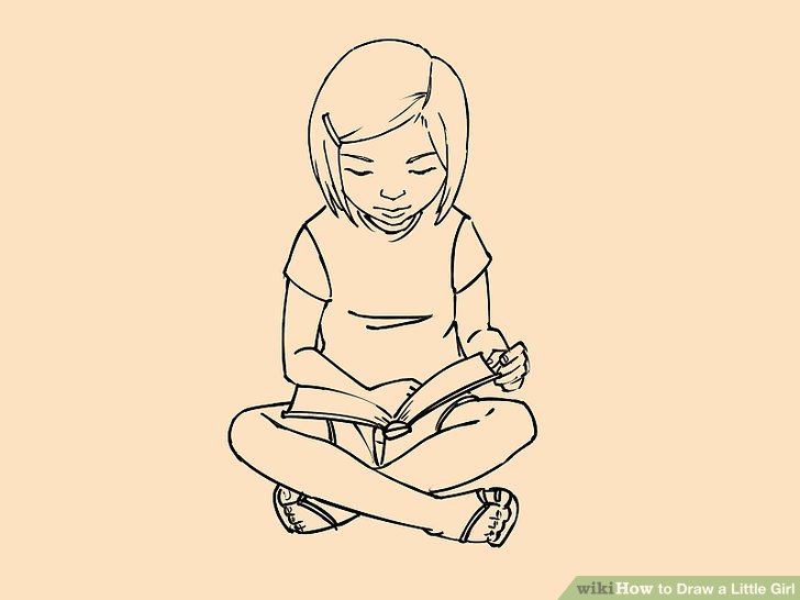 728x546 How To Draw A Little Girl (With Pictures)