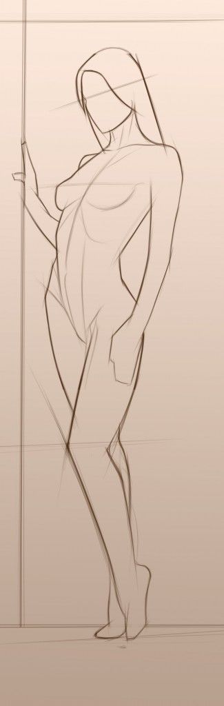 325x1024 Drawing Anatomy Reference Sketch Outline Sketch Of A Woman
