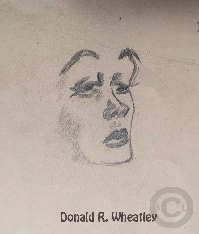 644x758 1930s Face Study In Pencil. Sketch By Donald R. Wheatley. Woman'S