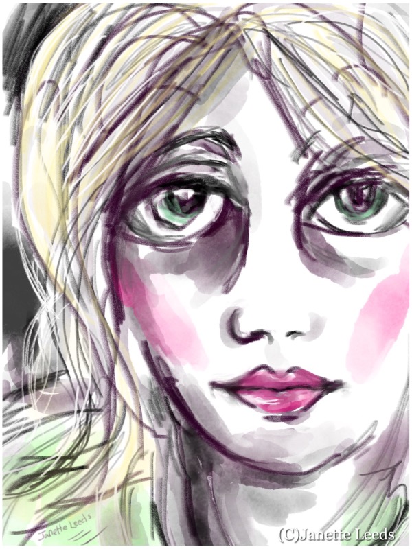 600x800 Drawing Of A Woman's Face Janette Leeds Art And Words