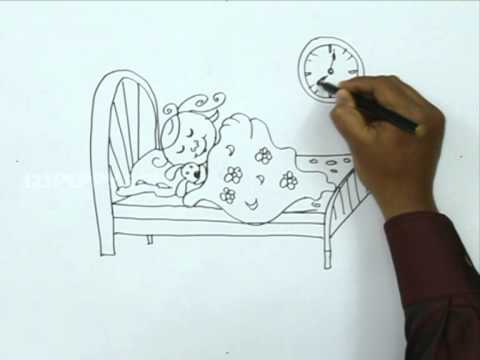 480x360 How To Draw A Girl Sleeping With Doll