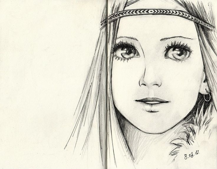 736x573 Happy Girl Sketches