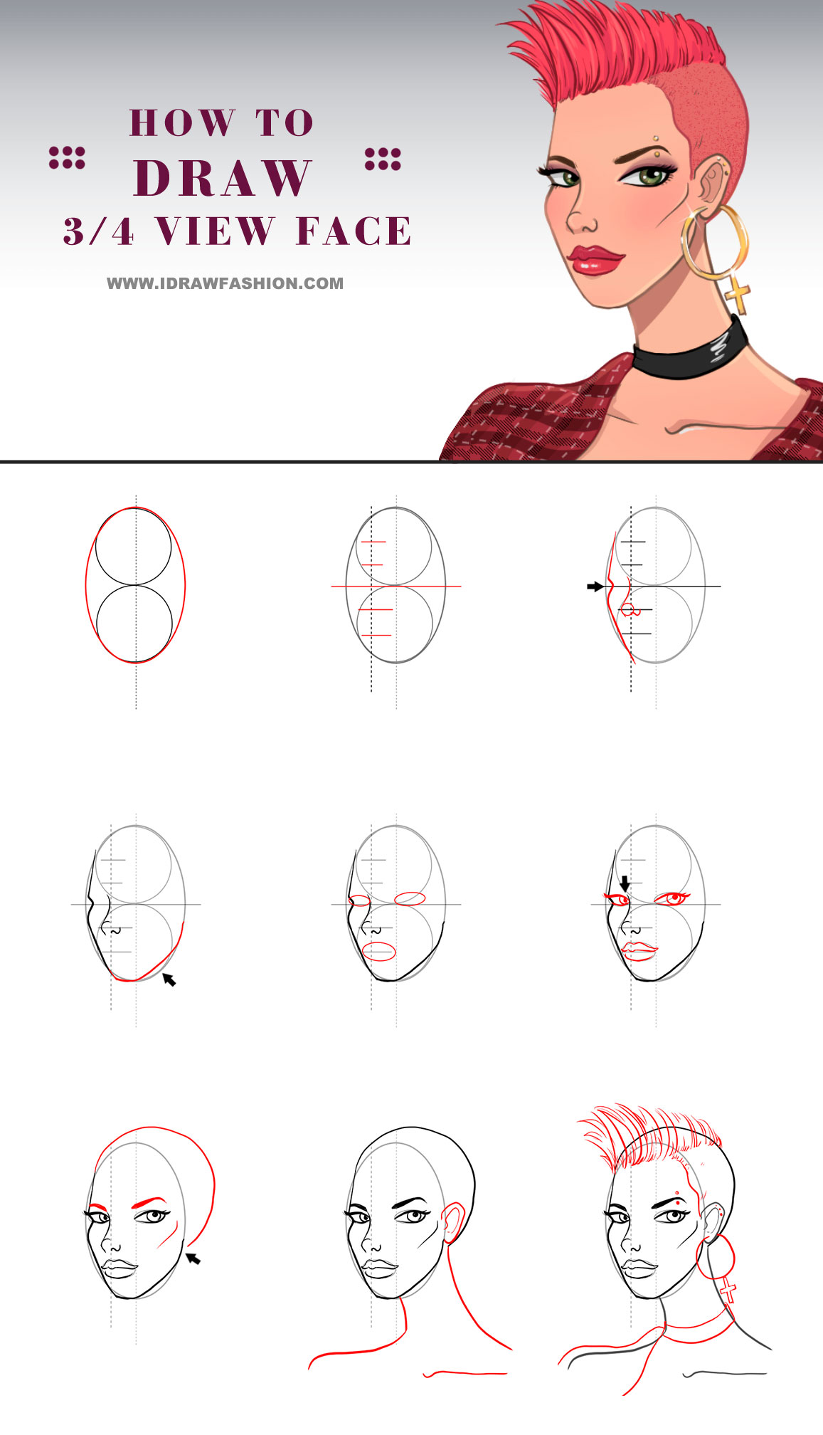1157x2016 Draw A 34 View Face I Draw Fashion