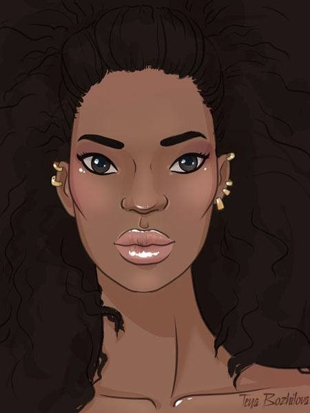450x600 Drawing African Features I Draw Fashion